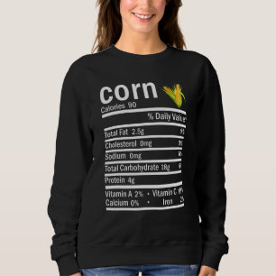 Sweatshirt Valeur nutritive du maïs Thanksgiving Halloween Co