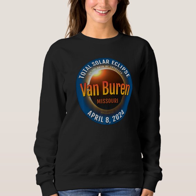 Sweatshirt Van Buren Missouri Total Solar Eclipse 2024 3 (Devant)