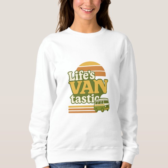 Sweatshirt VANtastic Retro les années 70 Van Graphic (Devant)