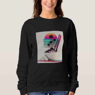 Sweatshirt Vaporwave Esthétique Glitch Rétrowave Synthwave  1