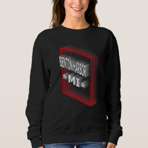 Sweatshirt Vaporwave Rétro Benton Harbor Michigan MI