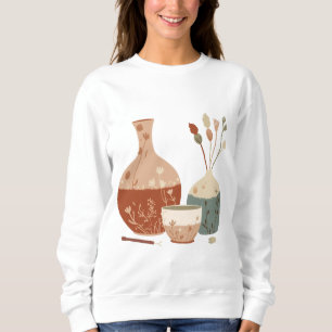 Sweatshirt Vases en poterie artisanale et studio de céramique