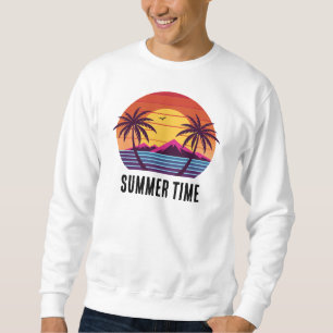 Sweatshirt Vecteur de coucher de soleil avec des palmiers