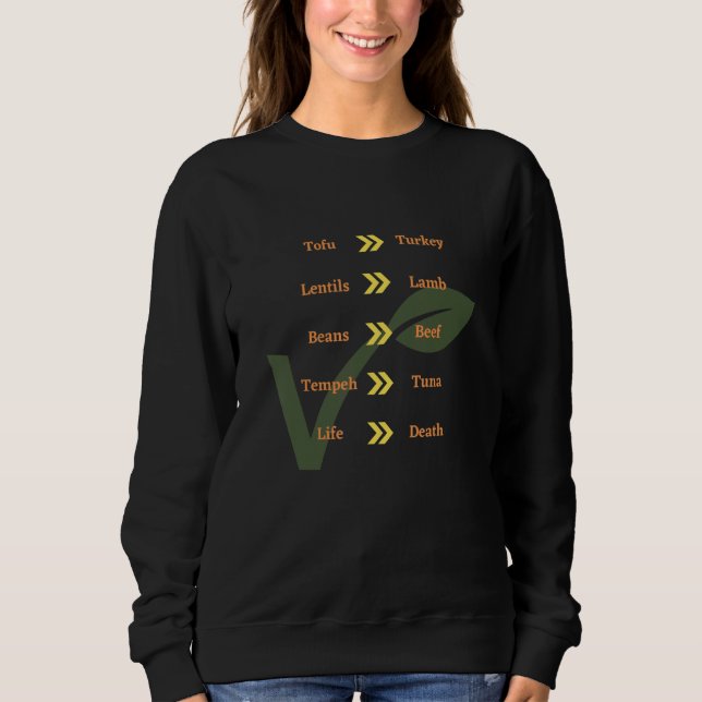 Sweatshirt Vegan Chart Substitute Plant based Diet VAF Vegeta (Devant)