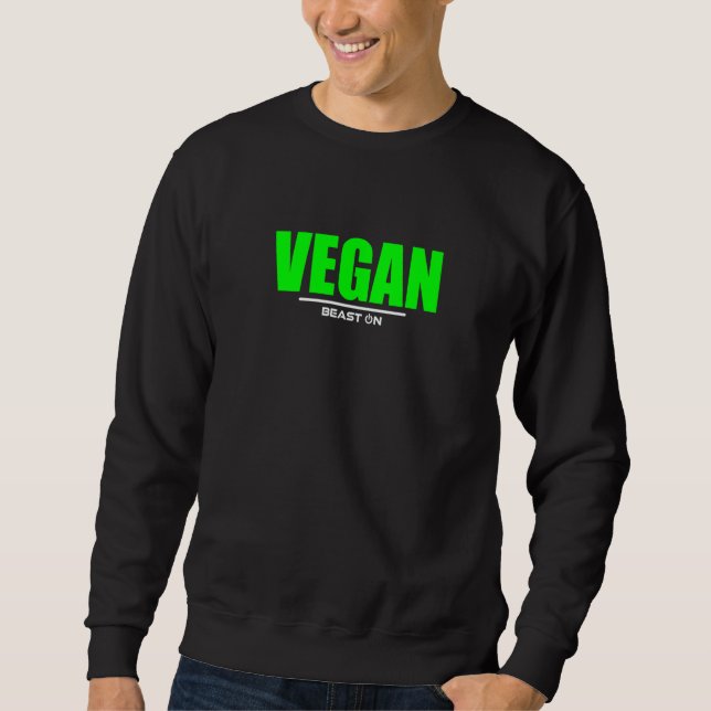 Sweatshirt Vegan Fitness Gym Bodybuilding Motivation Training (Devant)