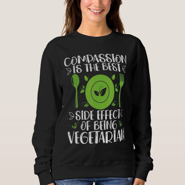 Sweatshirt Veganism Vegan Animal Rights Vegetarian (Devant)