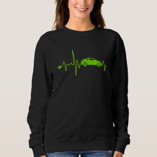 Sweatshirt Véhicule électrique avec battement de coeur EV rét