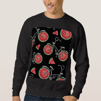 Sweatshirt Vélos à roue de pastèque, motif d'été.