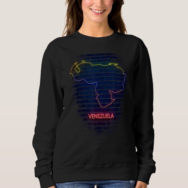 Sweatshirt venezuela country outlline Flag (Devant)