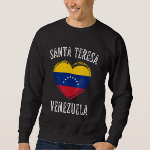 Sweatshirt Venezuela Drapeau Coeur Père Noël Teresa Ville
