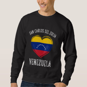 Sweatshirt Venezuela Drapeau Coeur San Carlos Del Zulia Ville