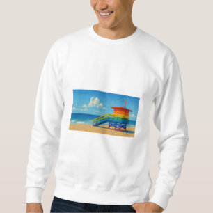 Sweatshirt Venice Beach Rainbow Lifeguard Stand
