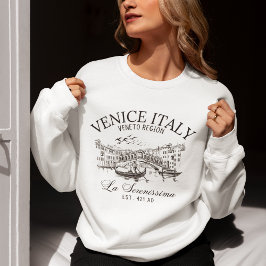 Sweatshirt Venice Italy Old Landscape