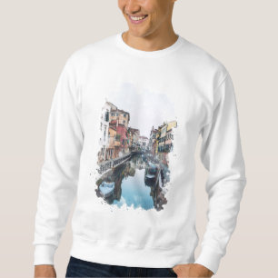 Sweatshirt Venise Italie Aquarelle Art