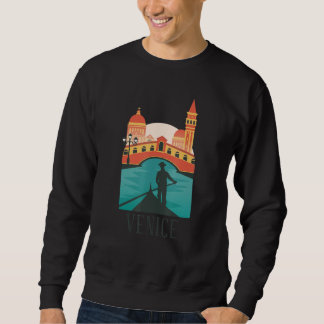 Sweatshirt Venise Italie Ville Skyline Silhouette Contour Esq