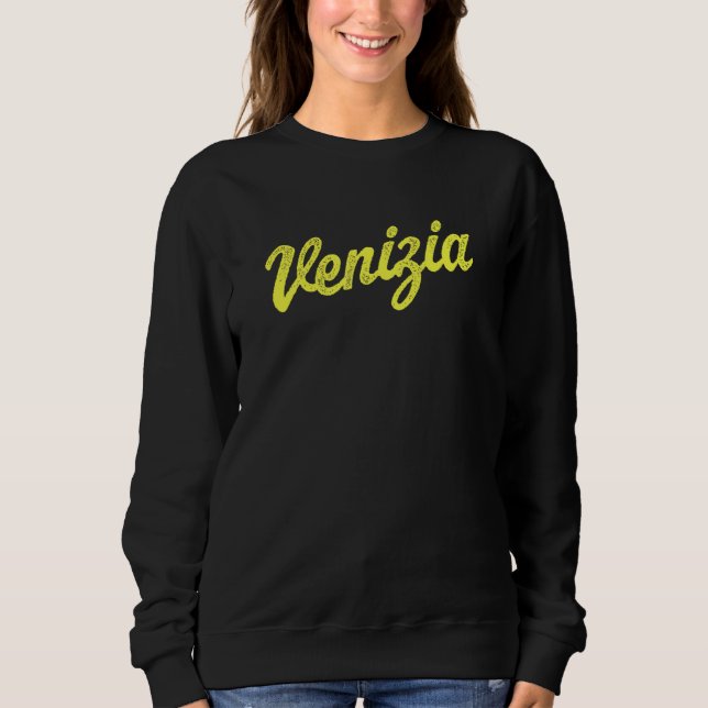 Sweatshirt Venizia Italia Retro Script Venice Italy boys girl (Devant)