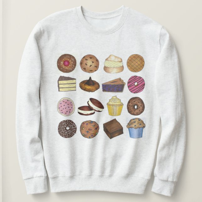 Sweatshirt Vente de gâteau Cupcake Crème Puff Cake Pie Browni (Design devant)