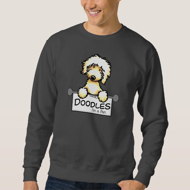 Sweatshirt Ventilateur de doodle d'or (Devant)