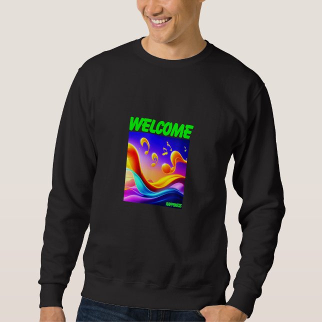 Sweatshirt Venustas Art Bienvenue Bonheur (Devant)