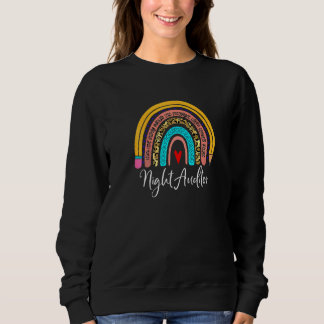 Sweatshirt Vérificateur de nuit Léopard Arc-en-ciel Comptabil