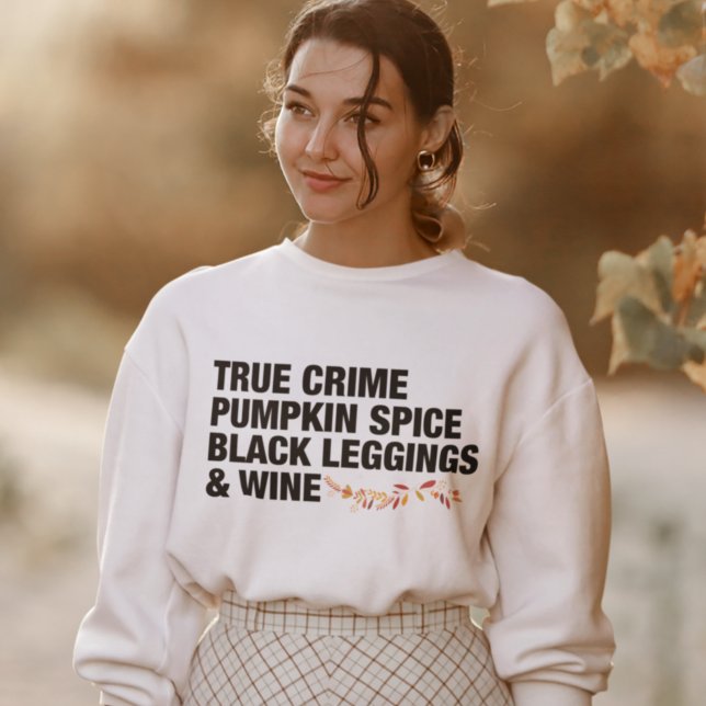 Sweatshirt Véritable crime Citrouille Vin d'épice femmes (Créateur téléchargé)