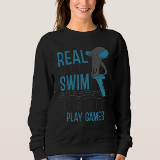 Sweatshirt Véritables Athlètes Se Reposer Jouer Jeu Natation
