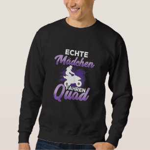 Sweatshirt Véritables Filles Conduisant Quad Atv Quad Rider E