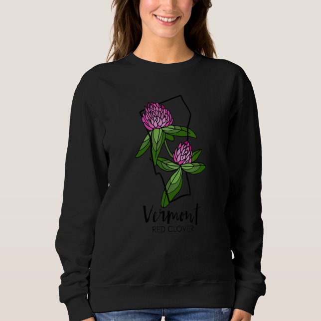 Sweatshirt Vermont Red C  Flower (Devant)