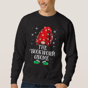 Sweatshirt Vers de livre Gnome Buffalo Plaid Christmas Matchi