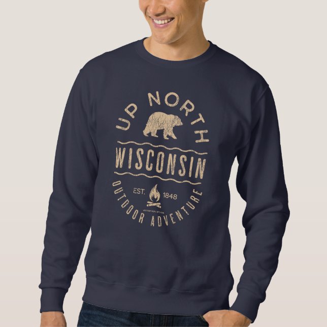 Sweatshirt Vers le nord du Wisconsin (Devant)