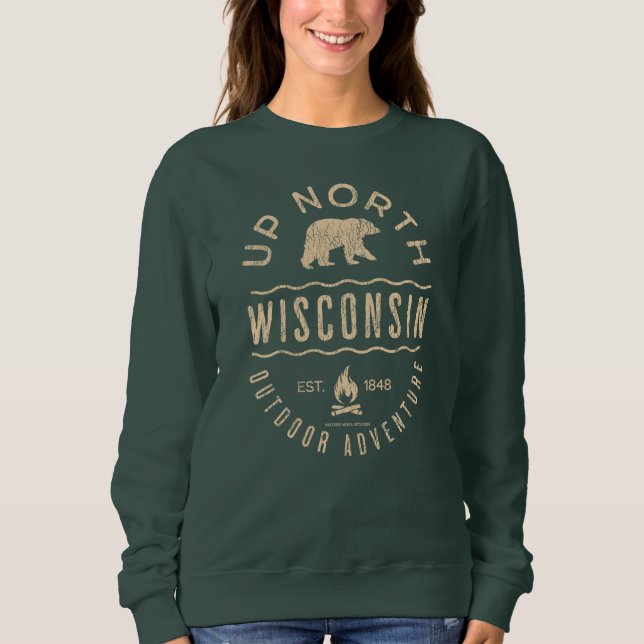 Sweatshirt Vers le nord du Wisconsin (Devant)