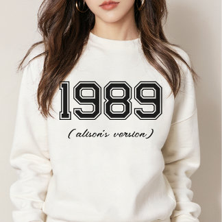 Sweatshirt VERSIONS 89 Année personnalisée Nom personnalisé V