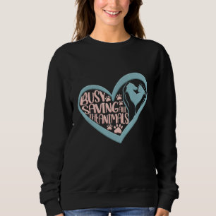 Sweatshirt Vet Tech Vétérinaire Busy Sauvons Tous Les Animaux