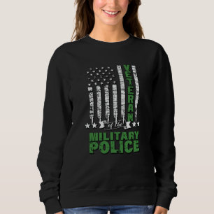 Sweatshirt Vétéran De La Police Militaire - Drapeau Américain