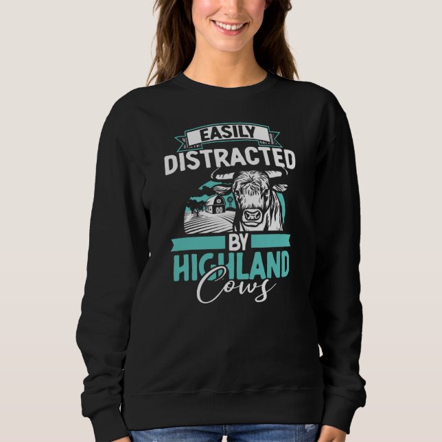 Sweatshirt Vétérinaire Highland Cow  (Devant)