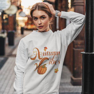 Sweatshirt Vibes d'automne douces Thanksgiving tendance