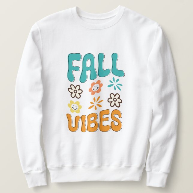 Sweatshirt Vibes d'automne femmes (Design devant)
