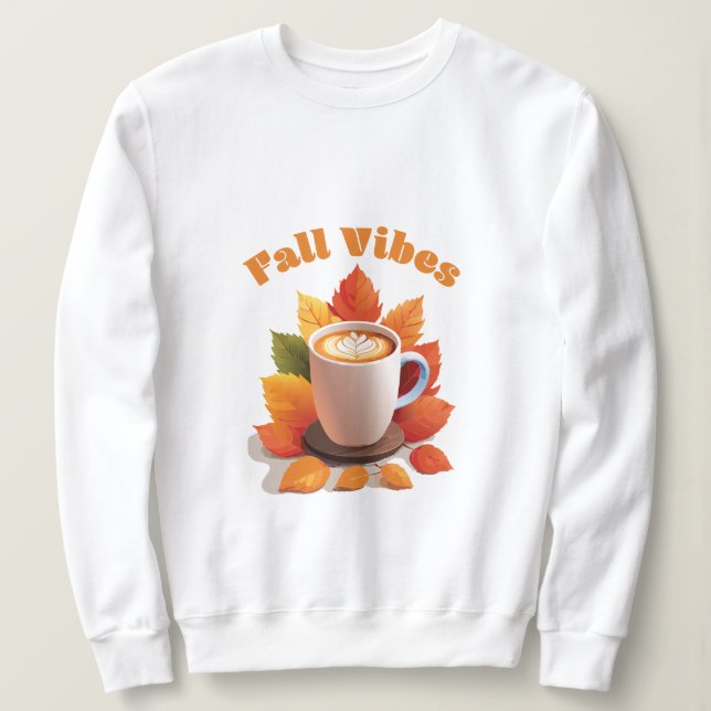 Sweatshirt vibes de chute avec café (Design devant)