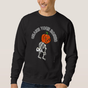 Sweatshirt Vibes de citrouille d'Halloween danse twerking squ
