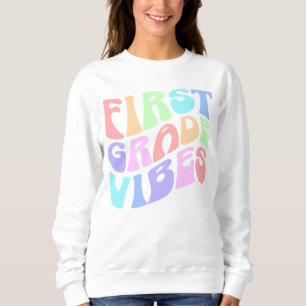 Sweatshirt Vibes de première année - Super coloré Retour à l'