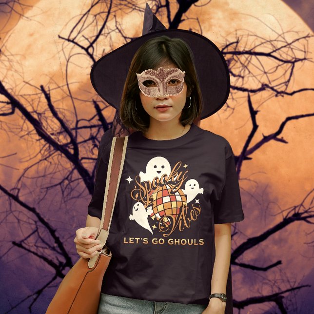 Sweatshirt Vibes éffrayantes Let's Go Ghouls Disco Retro Hall (Let's Go Ghouls! Spooky Vibes! Retro Halloween Design!)