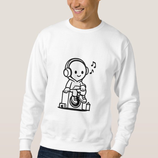 Sweatshirt Vibes musicales Haut-manches longues - Casques et  (Devant)