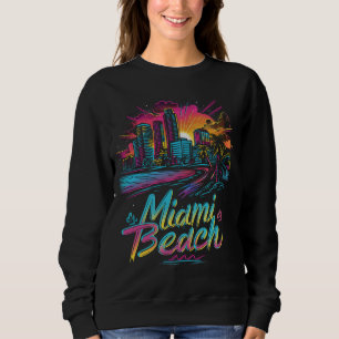 Sweatshirt Vibes rétro de Miami Beach