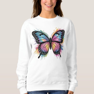 Sweatshirt Vibrant Butterfly Art: Bold & Beautiful