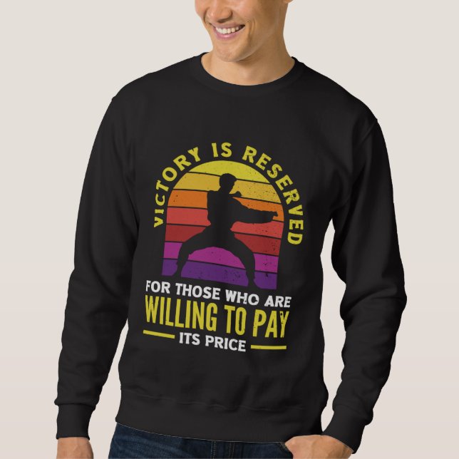 Sweatshirt Victory Is Reserved Aikido Karate Jiu Jitsu  1 (Devant)