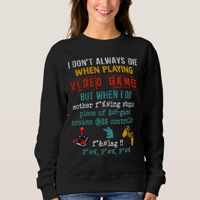 Sweatshirt Video Games T-Shirt Funny Gamer Tee for Control Ga (Devant)