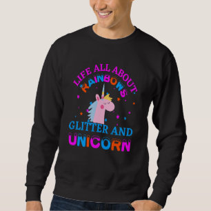 Sweatshirt vie tout à propos de arc-en-ciel parties scintilla