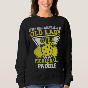 Sweatshirt Vielle Femme Aimer Pickleball Sport, Funny Pickleb