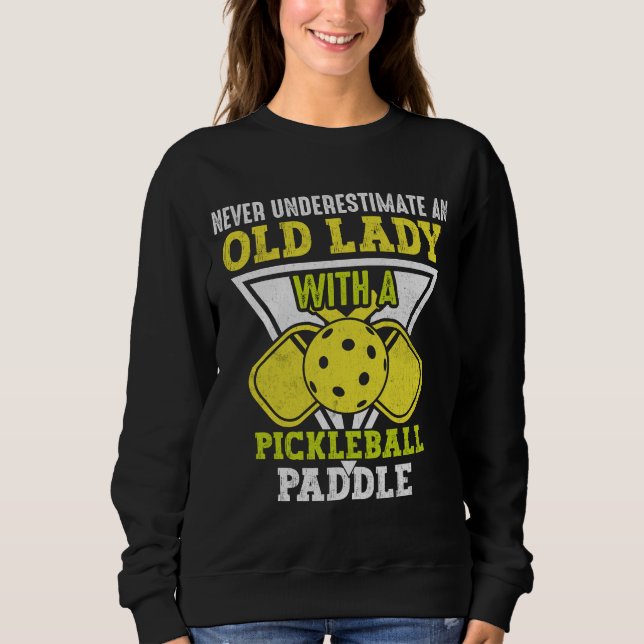 Sweatshirt Vielle Femme Aimer Pickleball Sport, Funny Pickleb (Devant)