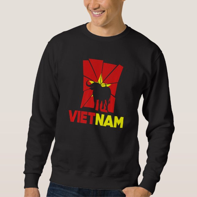 Sweatshirt Vietnam Vietnamese Vietnam Flag National Animal Si (Devant)